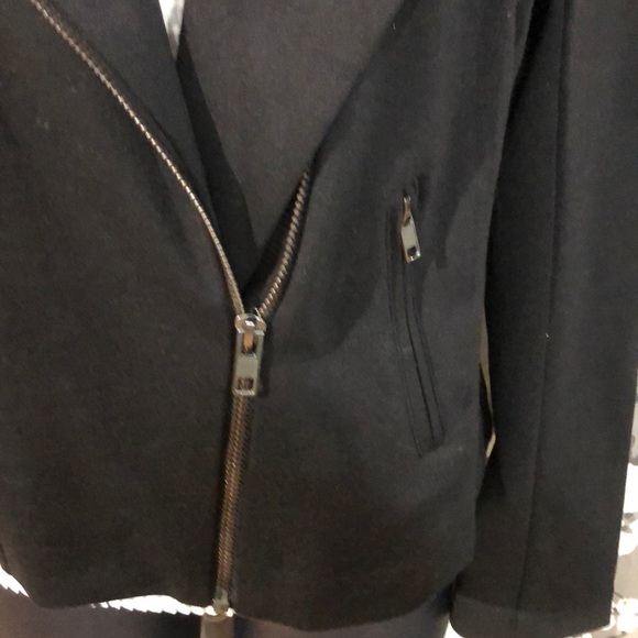 NWOT MALANDRINO Jersey Moto Zip Jacket Coat - Picture 3 of 7